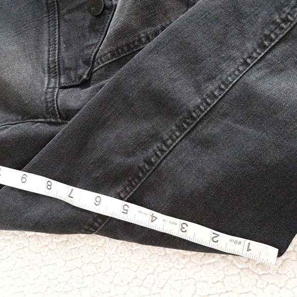 LOGO Lori Goldstein 24W Black Charcoal Grey Denim Button Released Hem Jacket - Picture 6 of 17